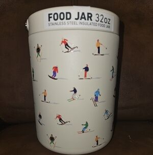 Stainless Steel Insulated Food Jar with Ski Design